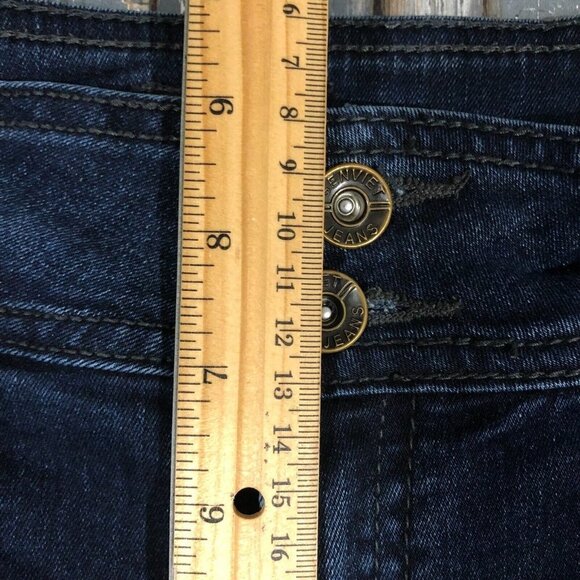 Genviet Women's 2 Button Dark Wash Mid Rise Blue Jeans Size 30 - Picture 8 of 9